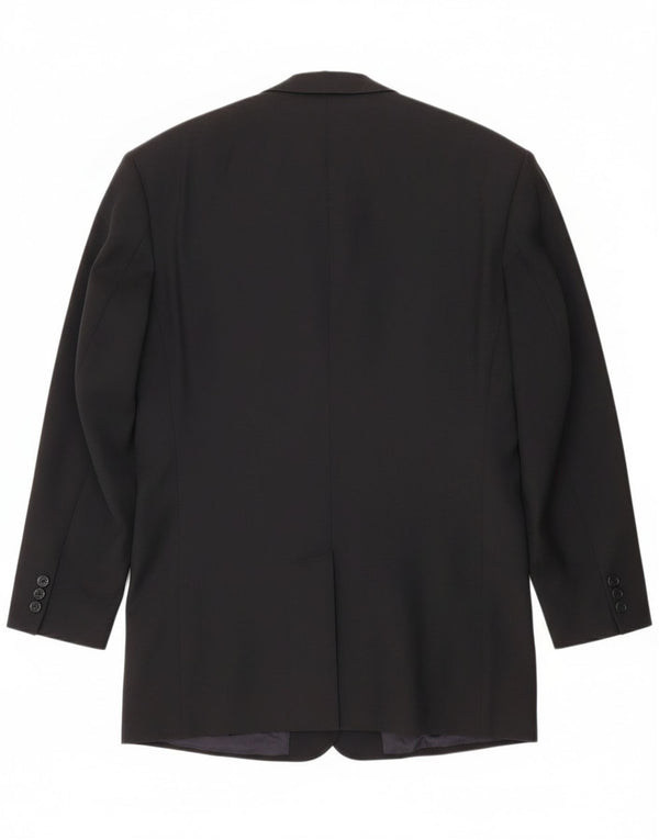 Hugo Boss Veste blazer double boutonnage pour homme UK 40 Large laine noire