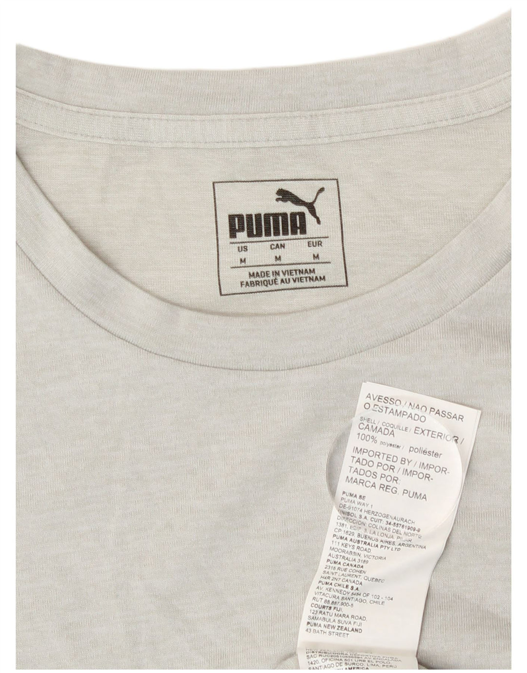 Puma T-Shirt Homme Gris Moyen Moucheté Polyester