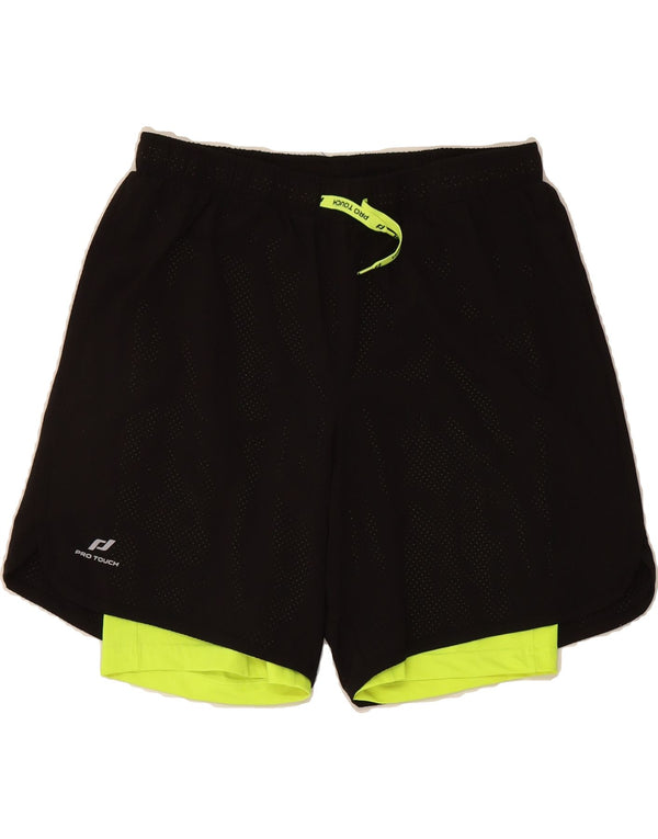 PRO TOUCH Short de Sport Homme Noir Moyen