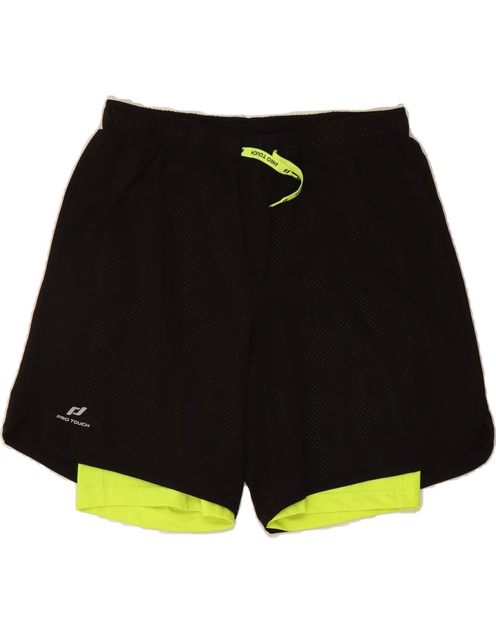 PRO TOUCH Short de Sport Homme Noir Moyen