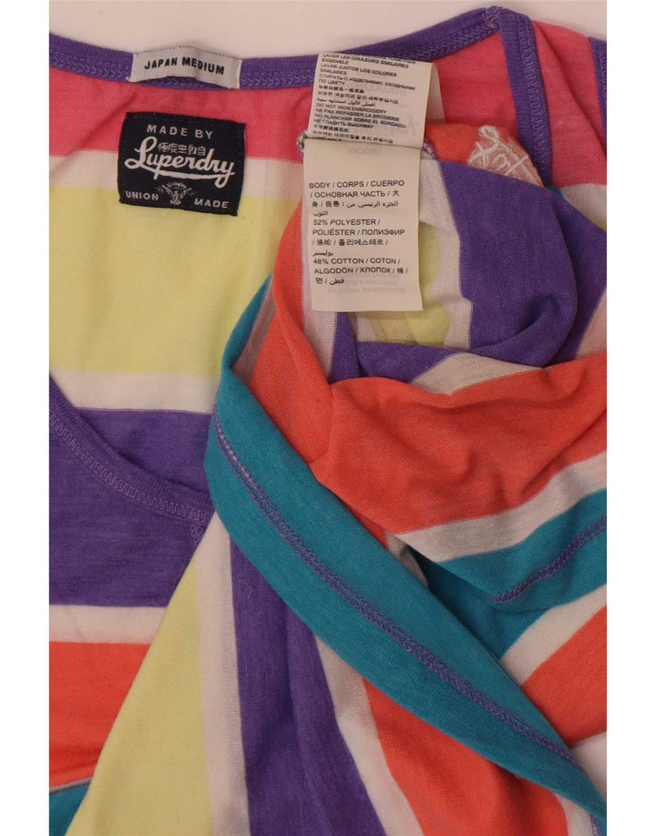 Superdry Débardeur Femme UK 12 Medium Multicolore Rayé Polyester