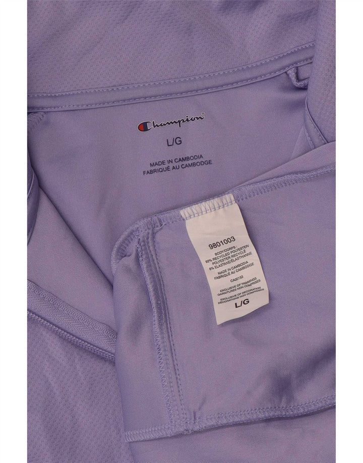 Champion Haut de survêtement à col zippé pour femme UK 16 Large Violet