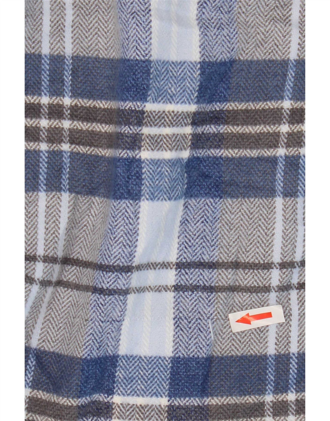 Fellini Chemise en flanelle pour homme 2XL Bleu à carreaux en coton