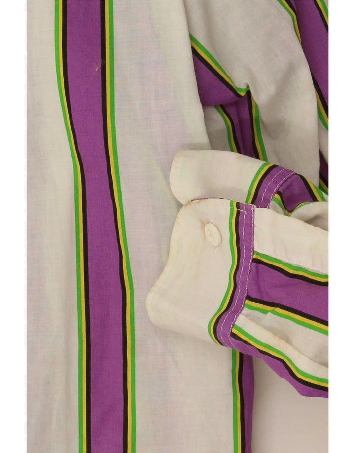 POP 84 Chemise Homme Rayée Blanche Moyenne