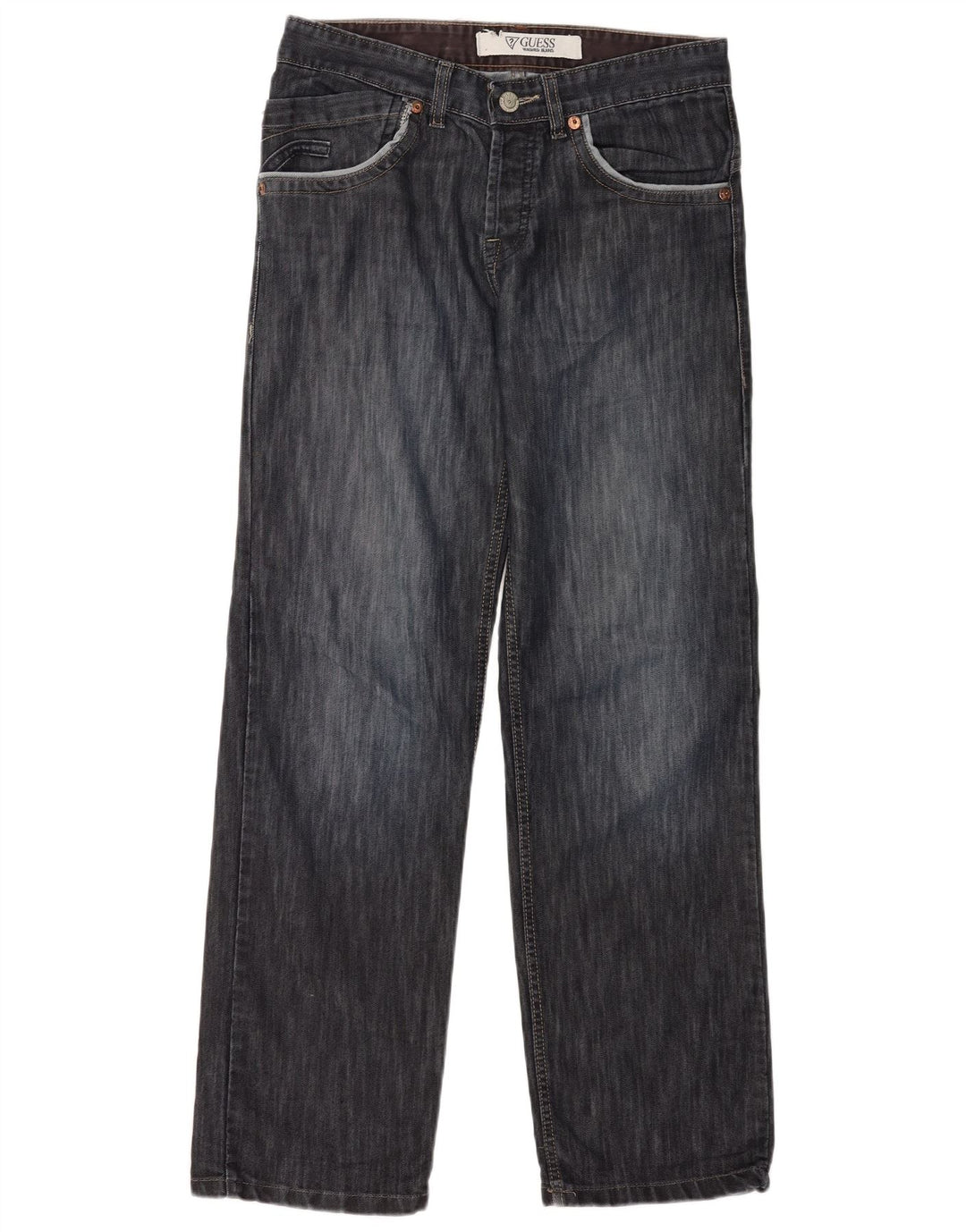 Guess Jean droit homme W32 L32 bleu marine coton
