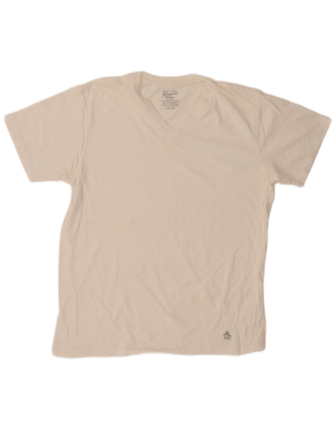 PENGUIN T-Shirt Homme Blanc Moyen Coton