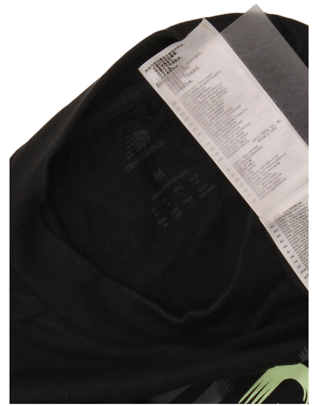 New Balance T-Shirt Graphique Homme Noir Moyen Coton