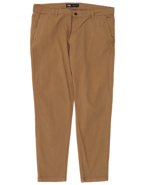 Zara Pantalon Chino Slim Homme EU 48 XL W38 L31 Beige