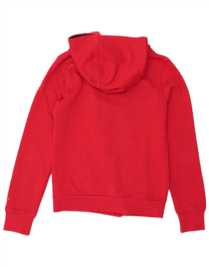 PUMA Pull à capuche zippé pour femme UK 10 Small Rouge