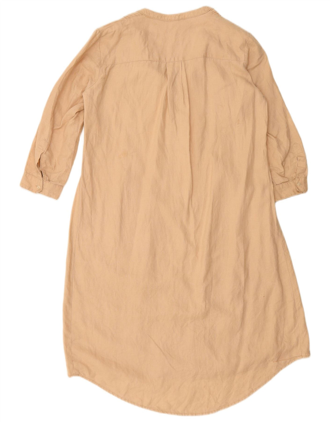 BENETTON Robe tunique à manches 3/4 pour femme UK 14 Beige moyen