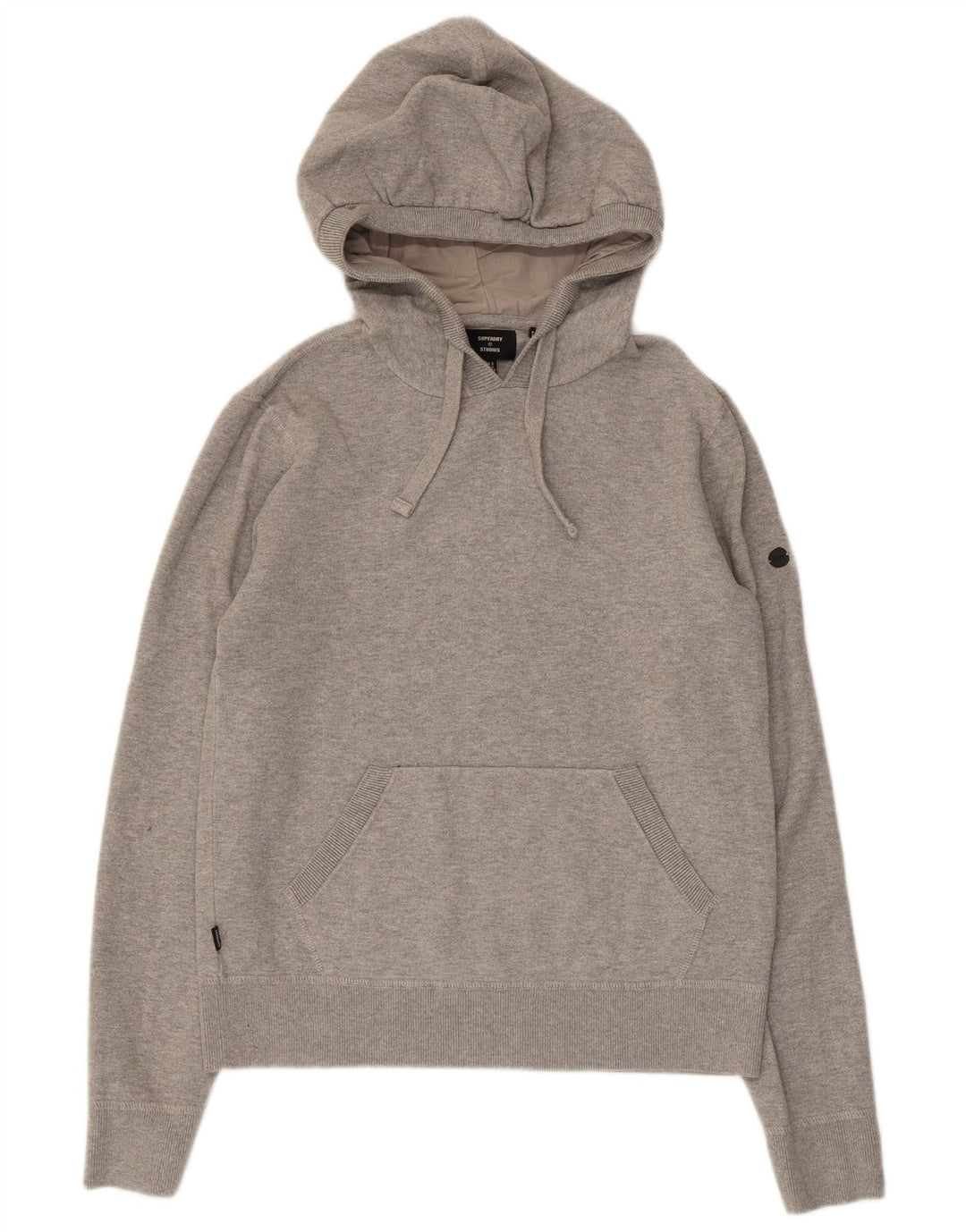 Superdry Pull à capuche pour femme UK 8 Small Gris Coton