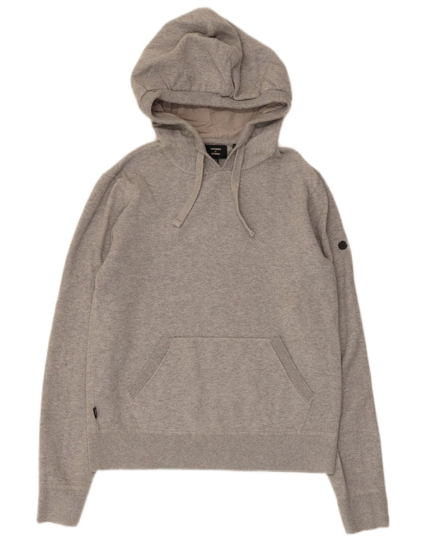 Superdry Pull à capuche pour femme UK 8 Small Gris Coton
