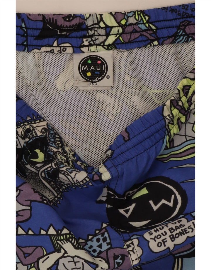 Maui and Sons Short de Bain Graphique Homme Bleu Moyen Nylon