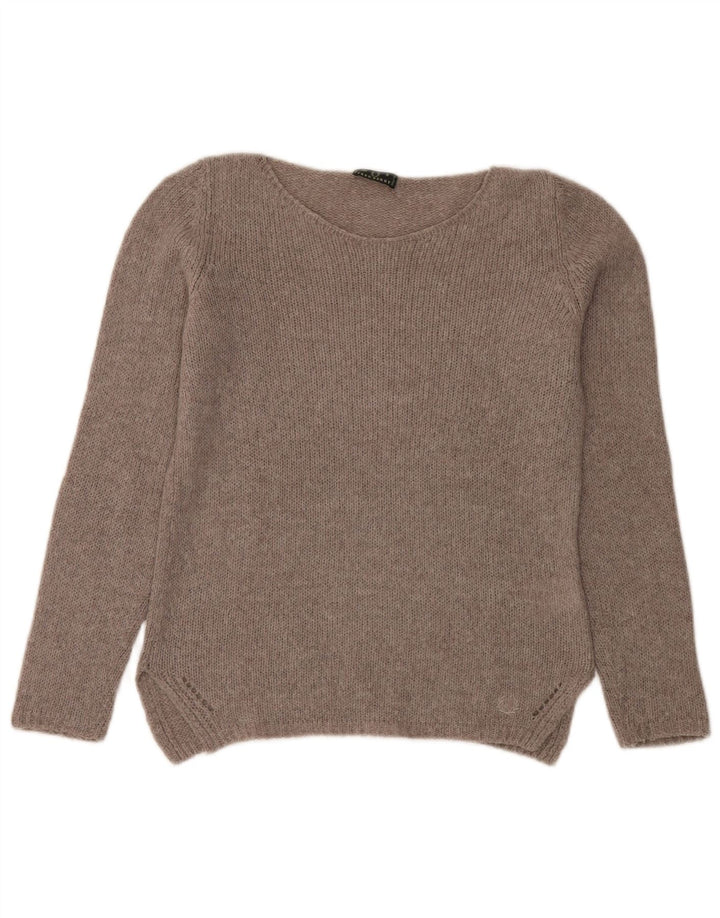 Fred Perry Pull col bateau pour femme UK 10 Small Gris Polyamide
