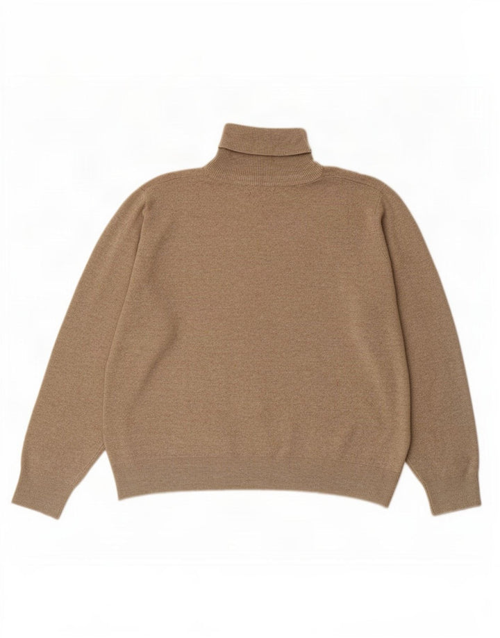 Marks & Spencer Pull col roulé pour homme en polyester moucheté marron Taille L