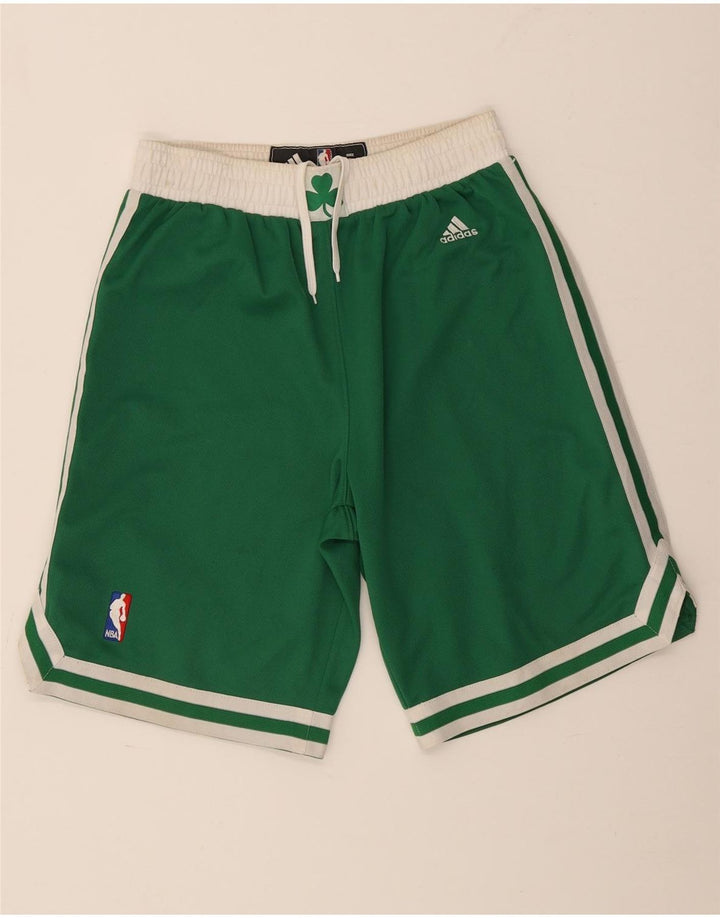 Adidas Short de sport Boston Celtics pour homme Petit Vert Colorblock Polyester