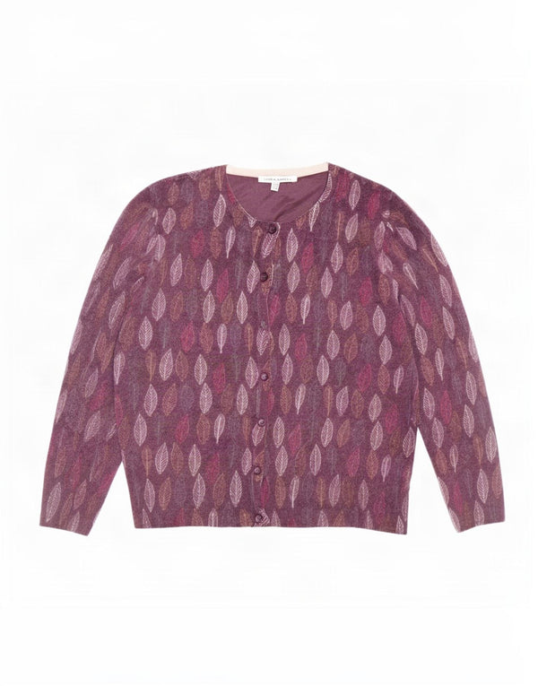 Laura Ashley Pull boléro à manches 3/4 pour femme UK 18 XL Violet Floral