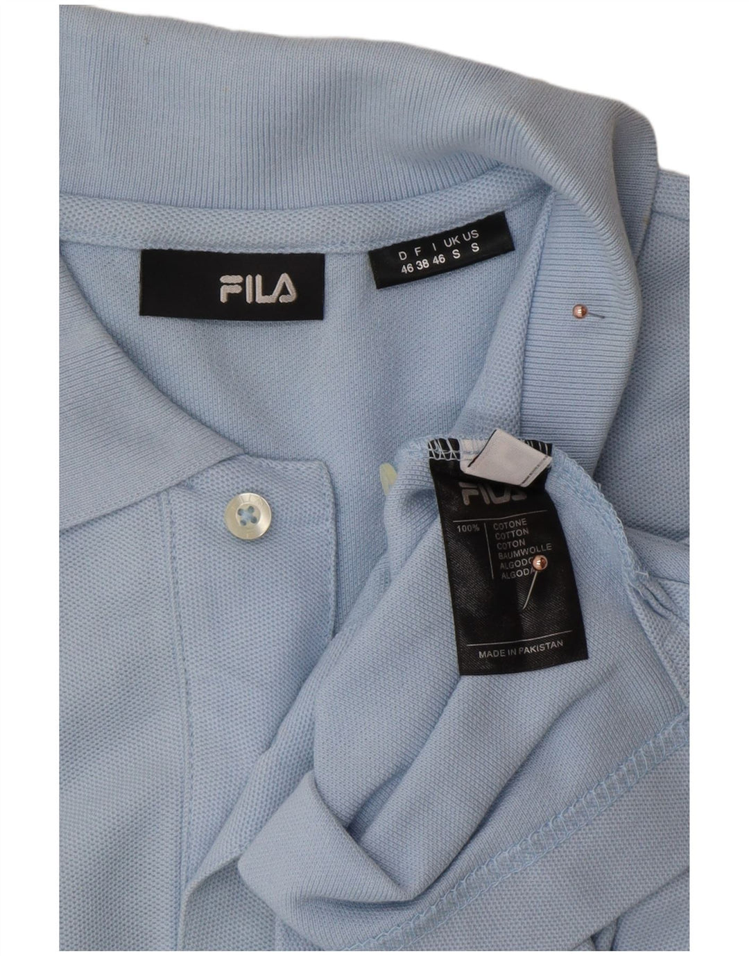 FILA Polo Homme Petit Bleu Coton