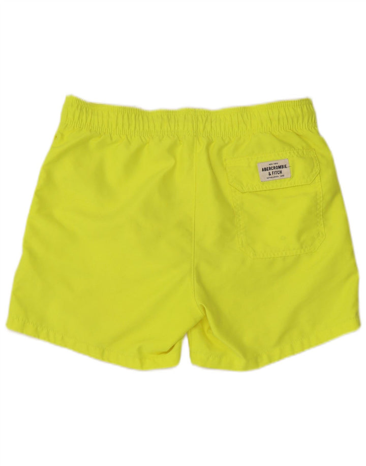 Abercrombie & Fitch Short de bain pour homme en polyester jaune moyen