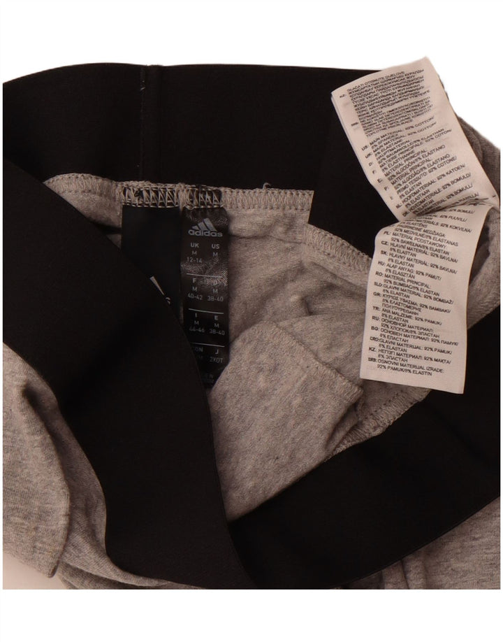 Adidas Legging graphique pour femme UK 12/14 Gris moyen en coton colour block