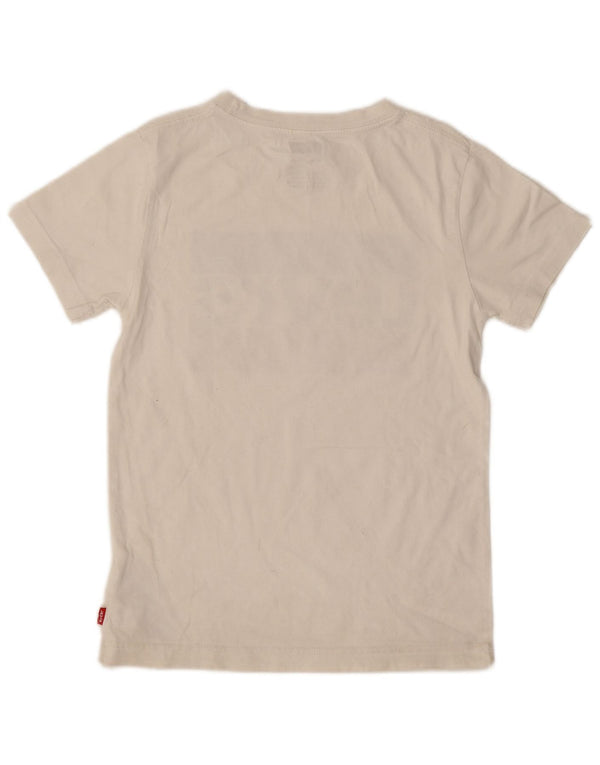 Levi's Boys Graphic T-Shirt Top 8-9 ans Petit Blanc Coton