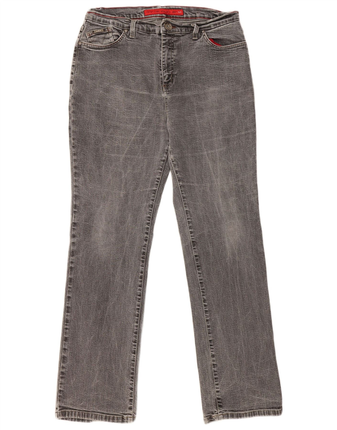 MARKS & SPENCER Jean droit extensible pour femme UK 16 Large W32 L30 Gris