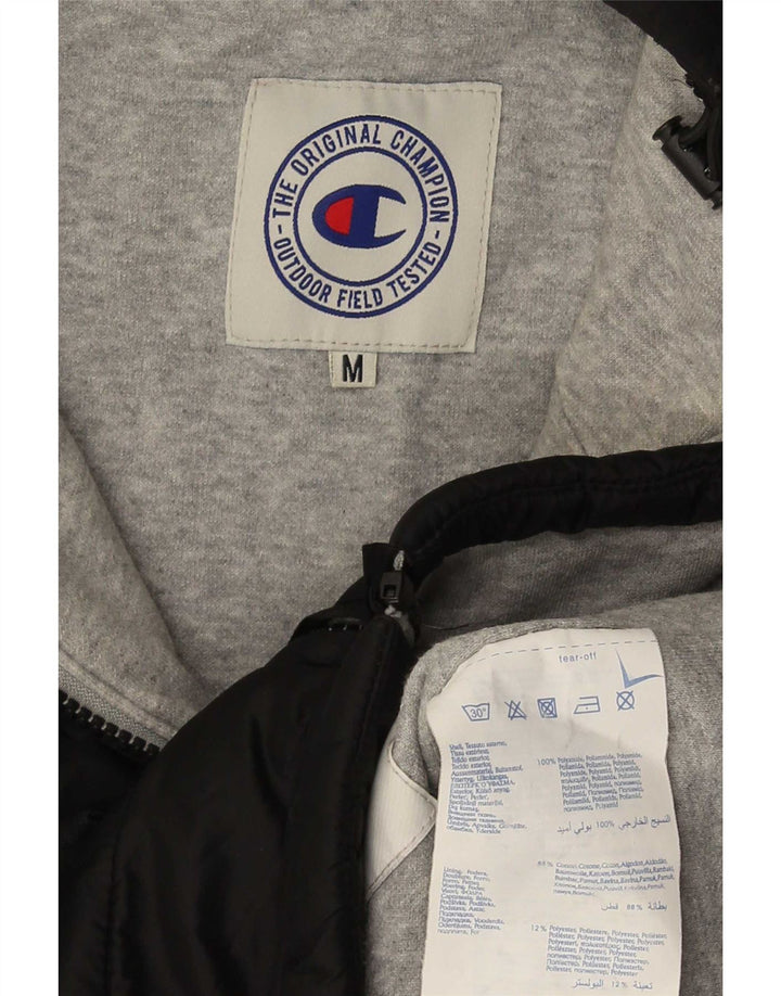 Champion Veste rembourrée à capuche pour homme UK 38 Medium Noir Polyamide