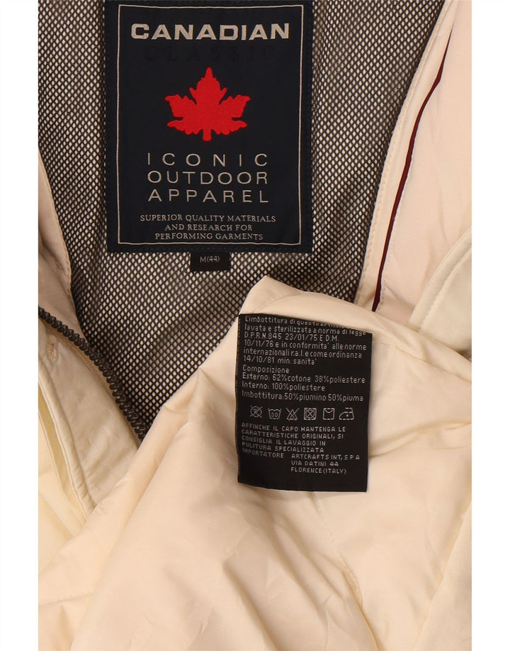 Manteau rembourré à capuche pour femmes canadiennes IT 44 coton blanc cassé moyen