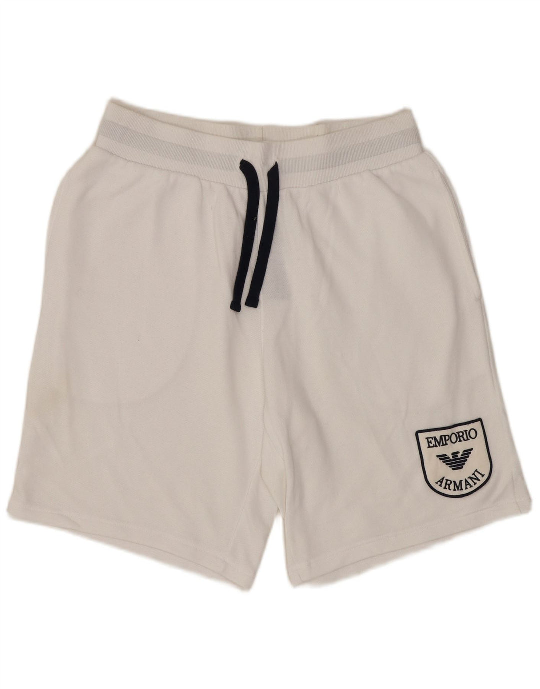 EMPORIO ARMANI Short de Sport Homme Blanc Moyen Coton
