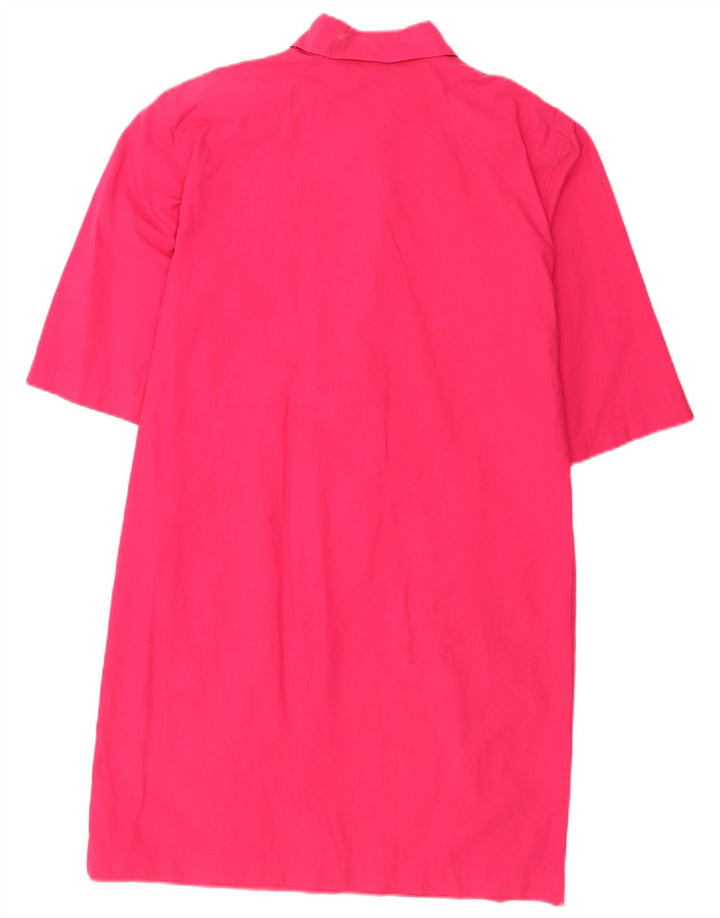 vintage Femme Manches Courtes Pull Chemise Robe IT 42 Rose Moyen