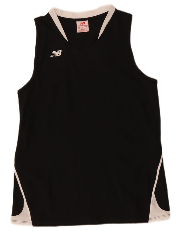 New Balance Débardeur Femme UK 14 Large Noir Colourblock Polyester