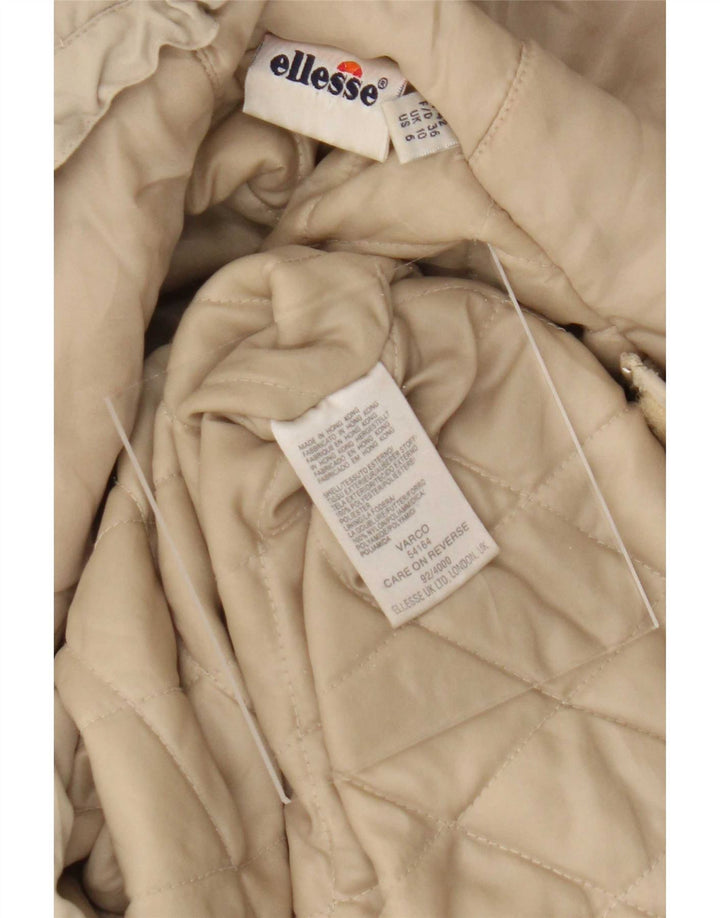 Ellesse Veste Anorak surdimensionnée à capuche pour femme UK 10 Small Beige Polyester