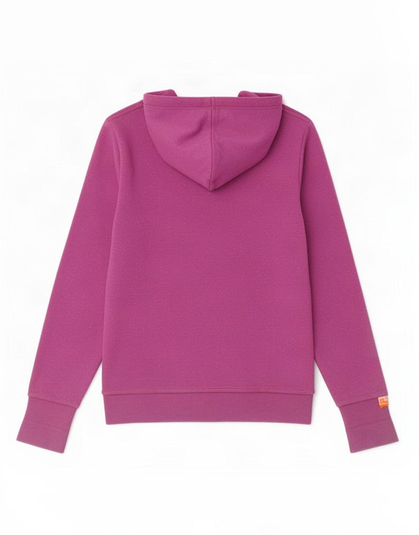 Superdry Pull à capuche graphique pour femme UK 10 Small Violet Coton