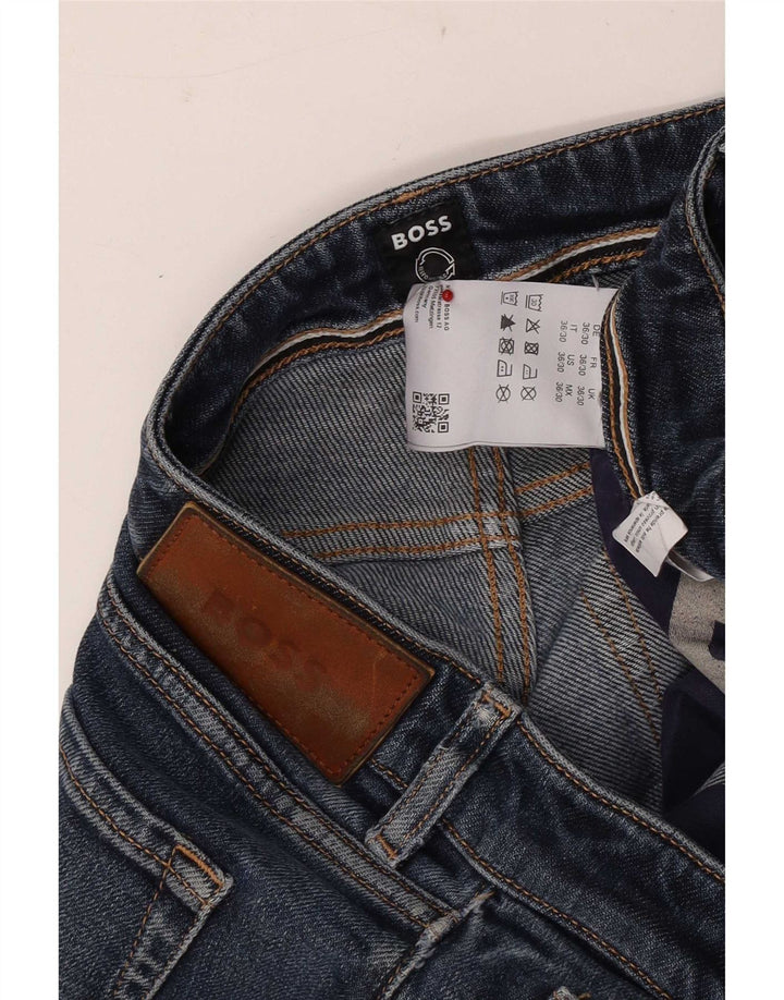 Hugo Boss Jean droit W36 L30 en coton bleu pour homme