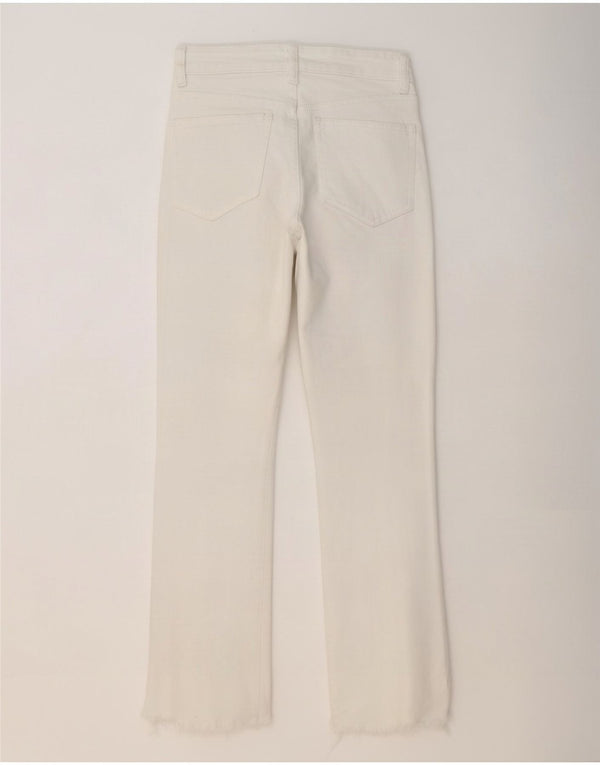 Jean droit femme Zara EU 36 XS W26 L26 coton blanc