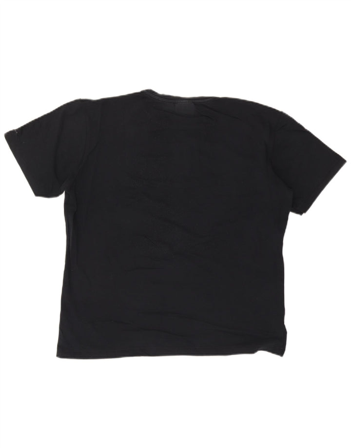 TRUSSARDI JEANS T-Shirt Graphique Haut Noir Moyen Coton Homme
