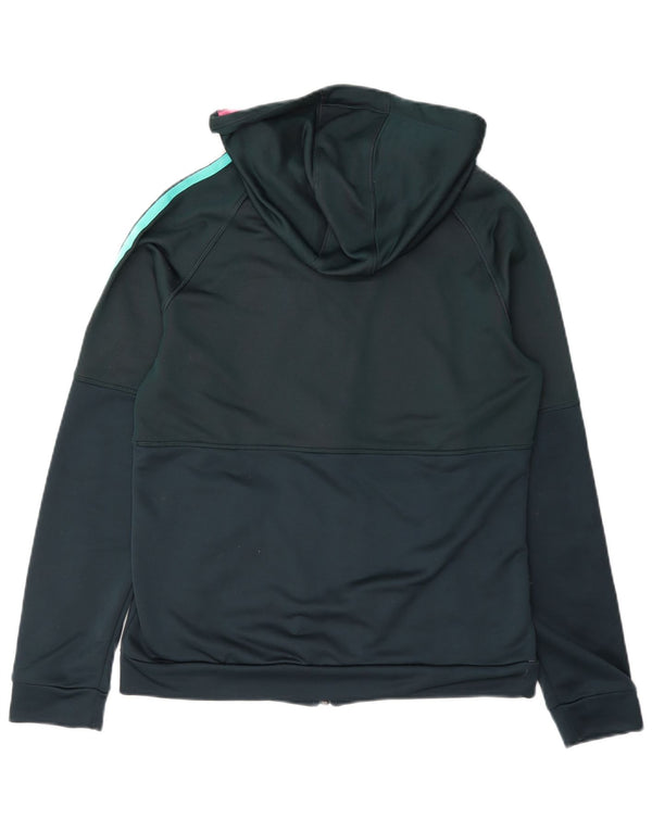 Adidas Pull à capuche zippé pour femme UK 12/14 Bleu marine moyen Polyester