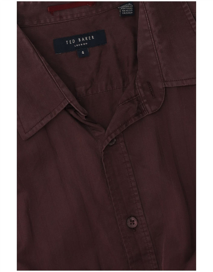 TED BAKER Chemise Homme Taille 4 Large Bordeaux