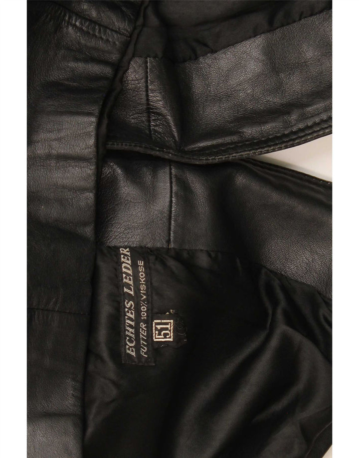 veste en cuir homme vintage EU 51 Grand cuir noir