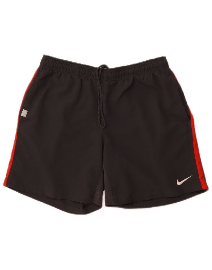 NIKE Short de sport pour homme en polyester color block gris moyen