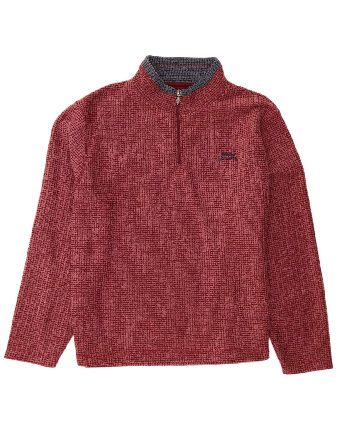 Weird Fish Pull polaire à col zippé pour homme 4XL Bordeaux Polyester