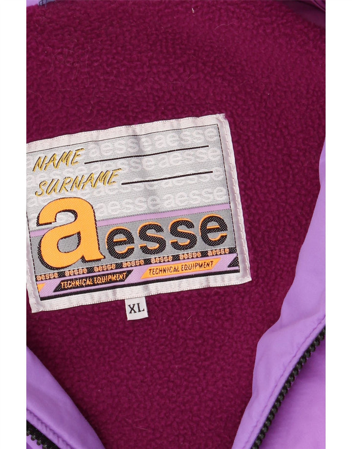 AESSE Veste de ski à capuche pour homme UK 42 XL Violet