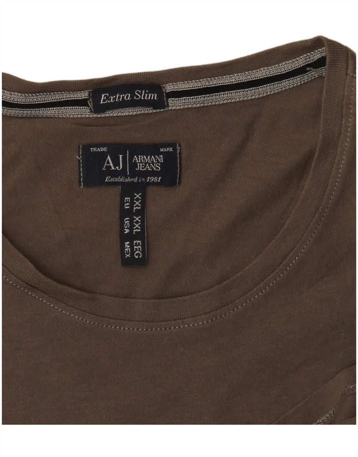 Armani Jeans T-shirt graphique extra fin pour homme 2XL Gris