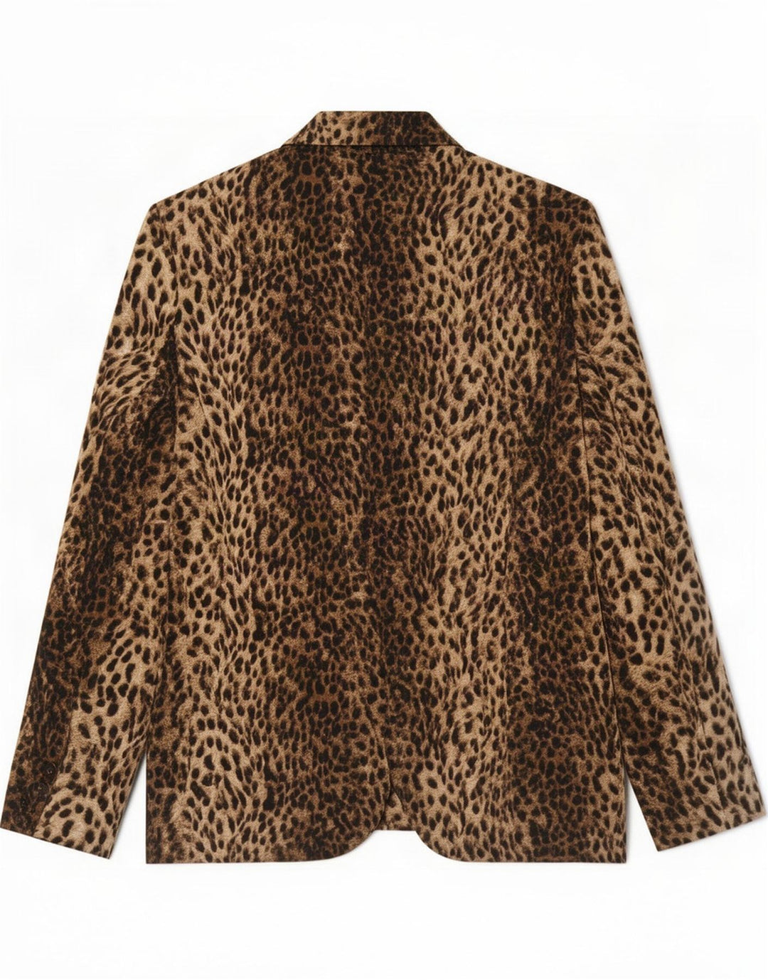 Zara Veste Blazer 1 Bouton Femme UK 44 Grand Marron Imprimé Animal Polyester