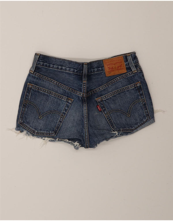 LEVI'S Femme 501 Denim Hot Pants W24 XS Bleu Coton