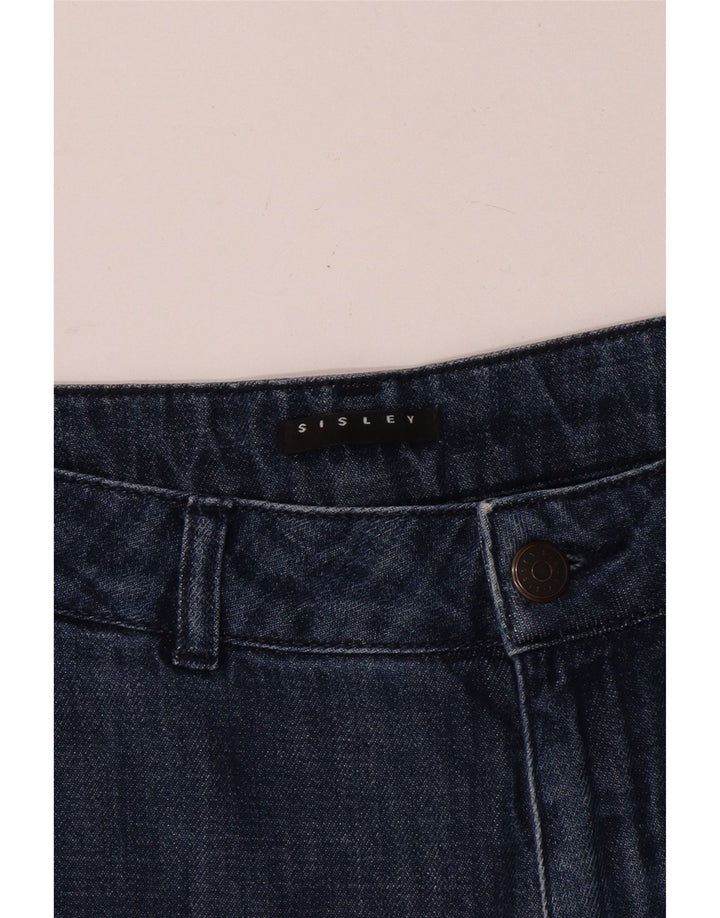 Sisley Femme Jean Droit W30 L30 Bleu