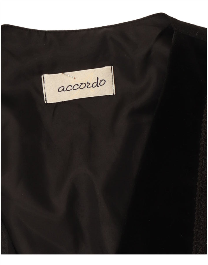 ACCORDO Gilet Femme UK 44 Moyen Noir Patchwork