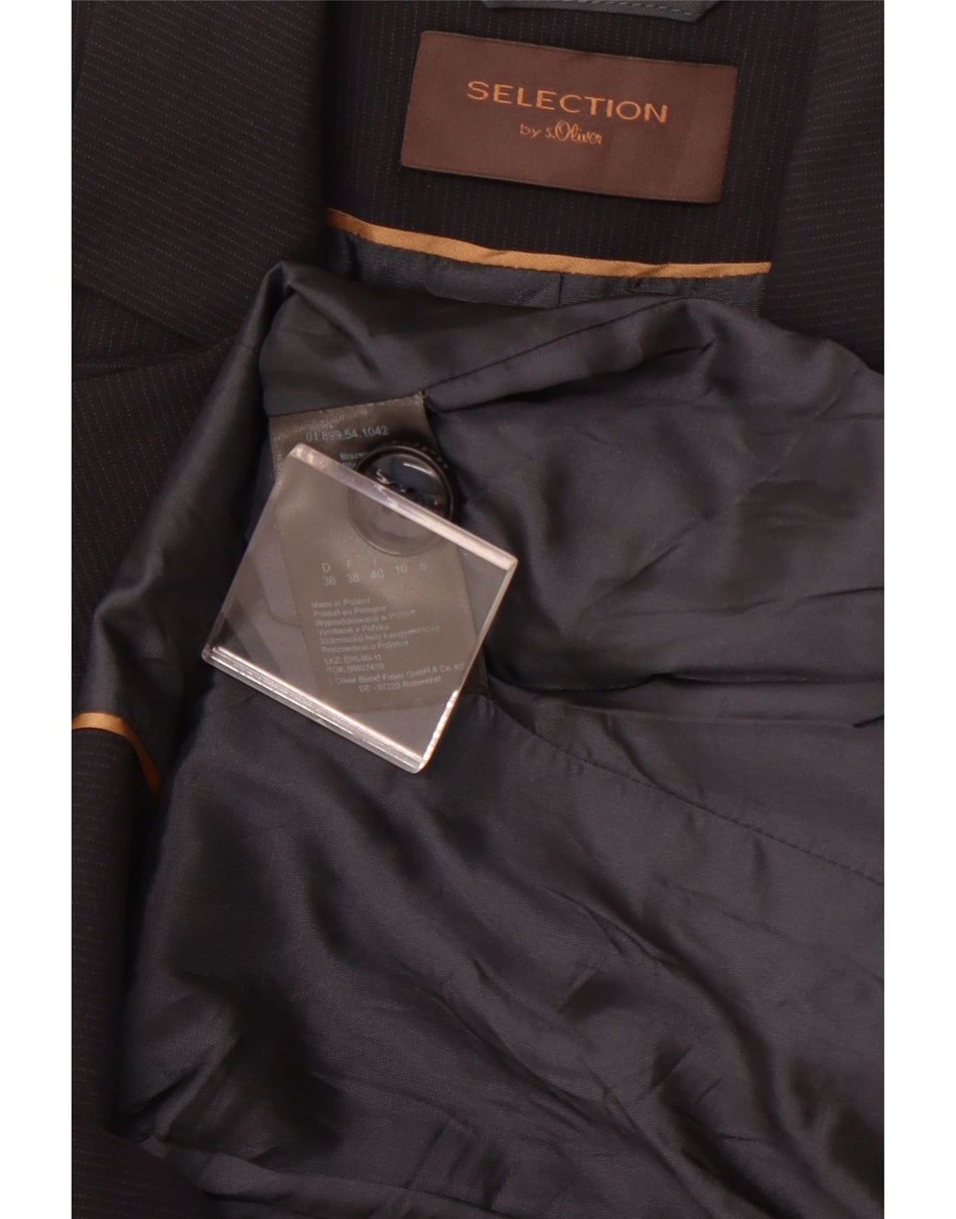 S.OLIVER Veste blazer à 2 boutons pour femme UK 10 Petites rayures bleu marine