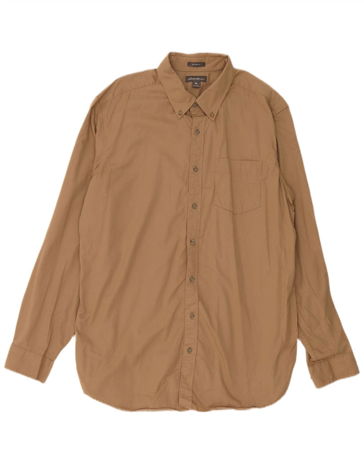 Eddie Bauer Chemise haute pour homme en coton beige