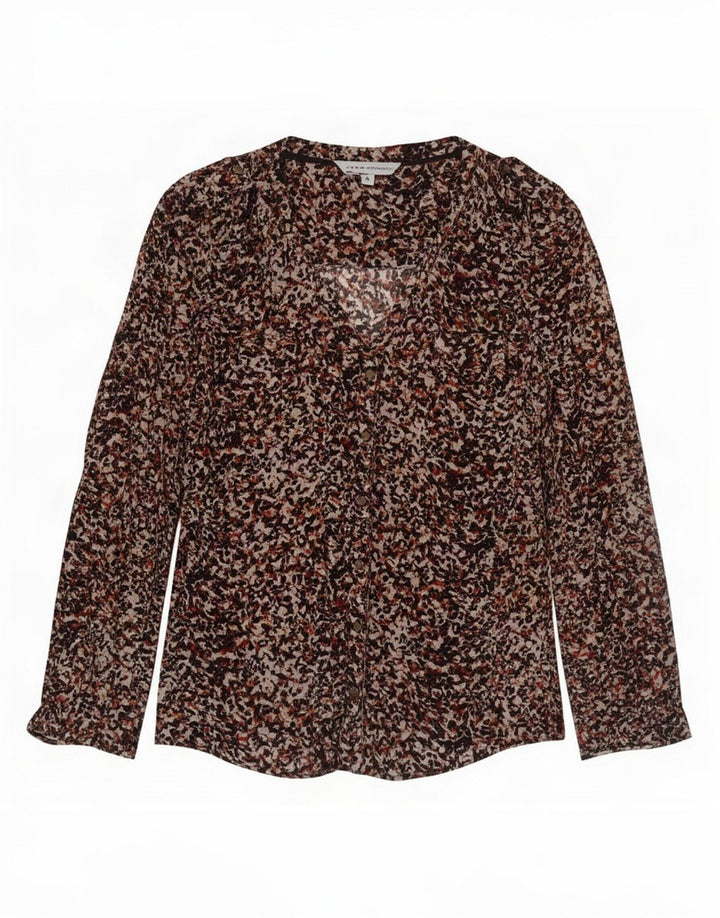 Crew Clothing Chemisier à motif abstrait pour femme UK 10 Small Multicolore